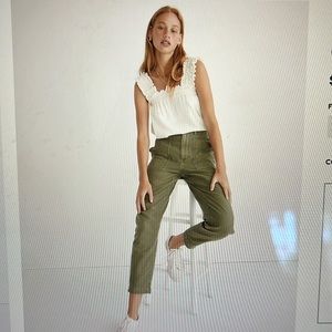 Madewell Tall Griff Tapered Fatigue Cargo Pants - size 25T (runs large)